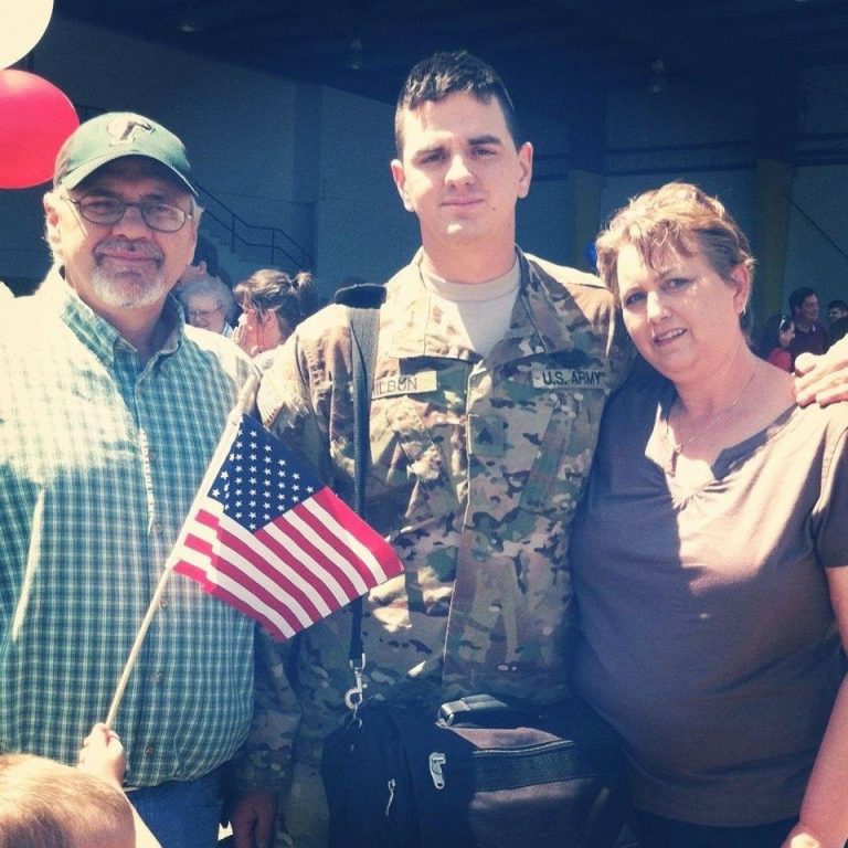 A Family Business Built on Trust Steve Hilbun and his father enjoying a homecoming after returning form war