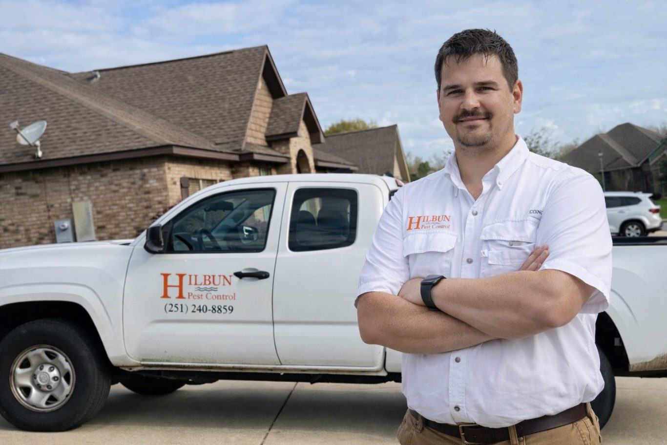 Steve Hilbun ready to work Hilbun Pest Control stands ready to help solve pest problems