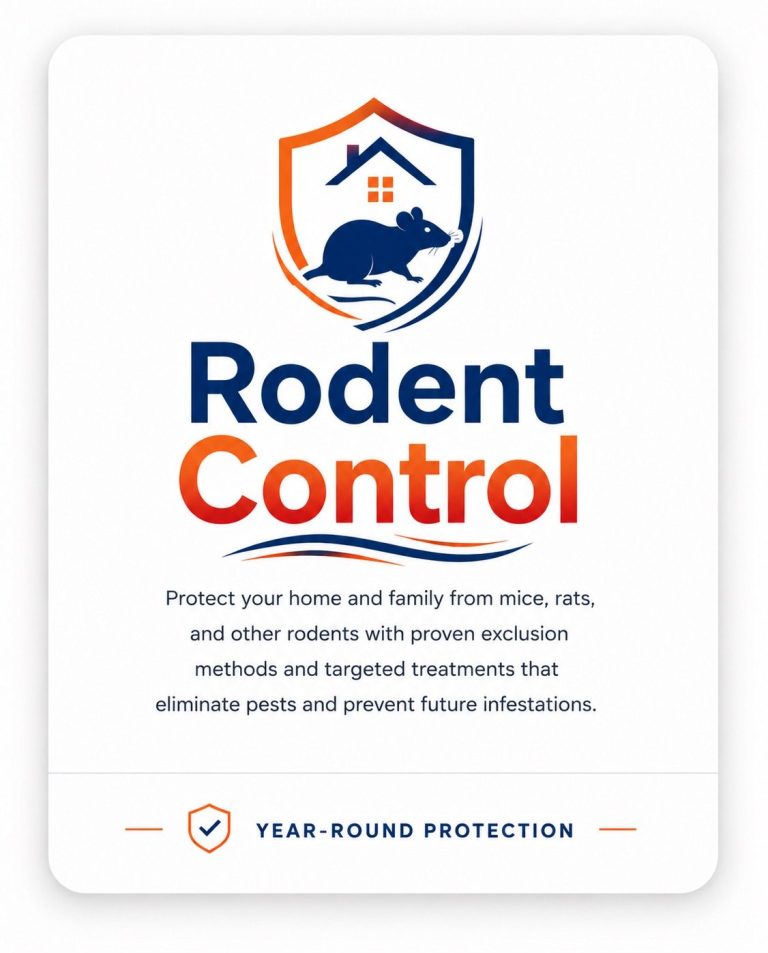 Rodent Control Services | Hilbun Pest Control Premium rodent control service card featuring protection from rats and mice with long-term exclusion solutions.